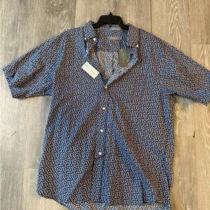 Daniel Cremieux Navy and White Patterned Shirt